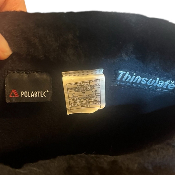 Patagonia Black Scampdown Sheepskin & Suede Winter Boots, 9 - Picture 13 of 14